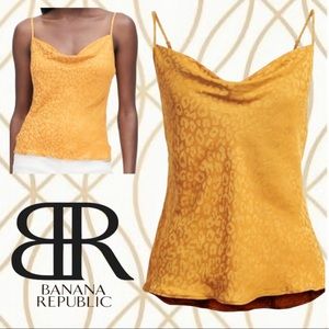 Banana Republic Marigold Yellow Leopard Camisole